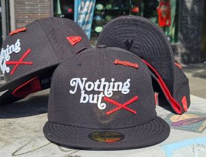Nothing But Logo Black Red 59Fifty Fitted Hat by JustFitteds x New Era