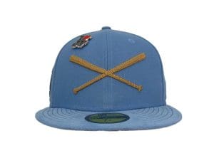 Crossed Bats Logo Serene Blue 59Fifty Fitted Hat by JustFitteds x New Era