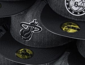 Just Caps NBA Black Pinstripe 59Fifty Fitted Hat Collection by NBA x New Era Left