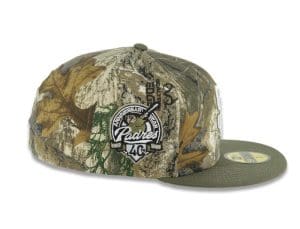 San Diego Padres Realtree Camo Olive 59Fifty Fitted Hat by MLB x New Era Patch