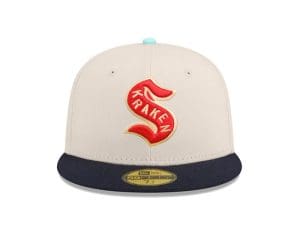 Seattle Kraken 2024 Winter Classic Stone Navy 59Fifty Fitted Hat by NHL x New Era