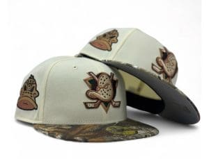 Anaheim Ducks Mascot Logo Chrome Realtree 59Fifty Fitted Hat by NHL x New Era