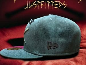 Crossed Bats Logo Helloween 59Fifty Fitted Hat by JustFitteds x New Era Side