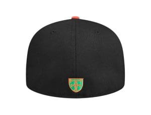 Kalai Black Orange 59Fifty Fitted Hat by Fitted Hawaii x New Era Back