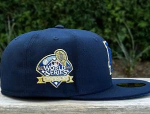 Los Angeles Dodgers 2024 World Series Champs Dark Blue Royal 59Fifty Fitted Hat by MLB x New Era Patch