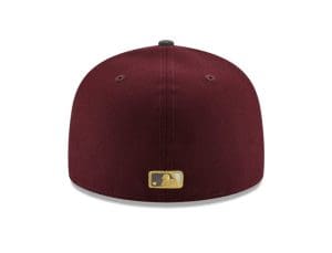 Minnesota Twins Bomba Squad Maroon Graphite 59Fifty Fitted Hat by MLB x New Era Back