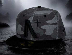 North Star Camo Vize Black 59Fifty Fitted Hat by Noble North x New Era