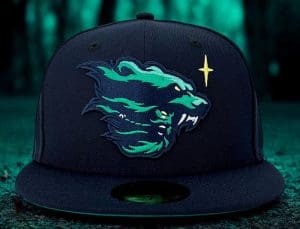 Bear Warrior Navy 59Fifty Fitted Hat by Noble North x New Era Front