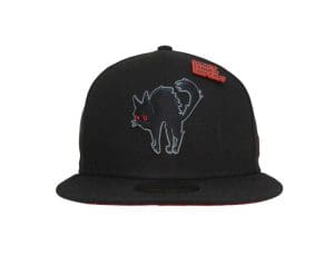 Black Cat Black Red 59Fifty Fitted Hat by JustFitteds x New Era