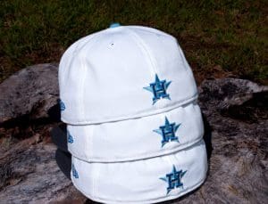 Houston Astros Ultra Blue Drip 59Fifty Fitted Hat by MLB x New Era Back